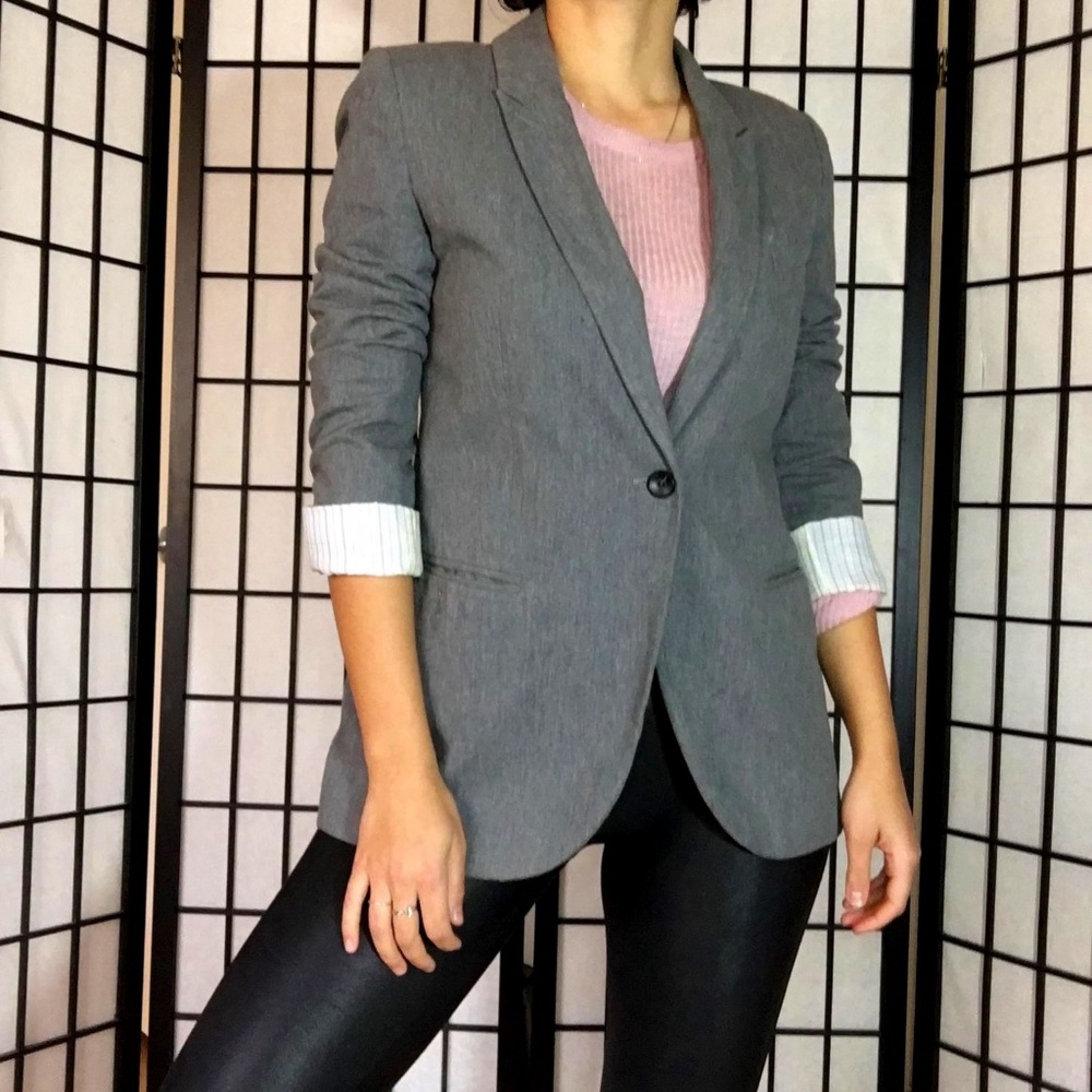 gray blazer